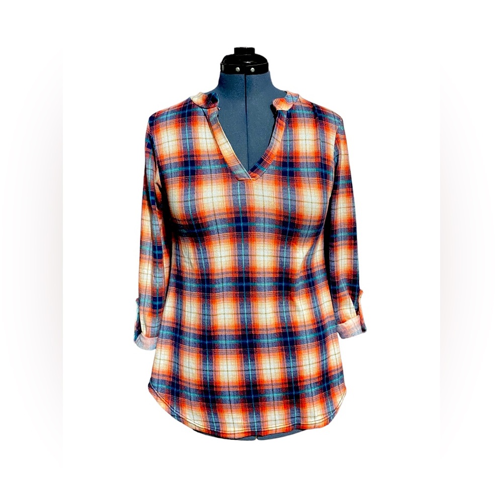 Win Win Button Sleeve Tunic Top Size S/M